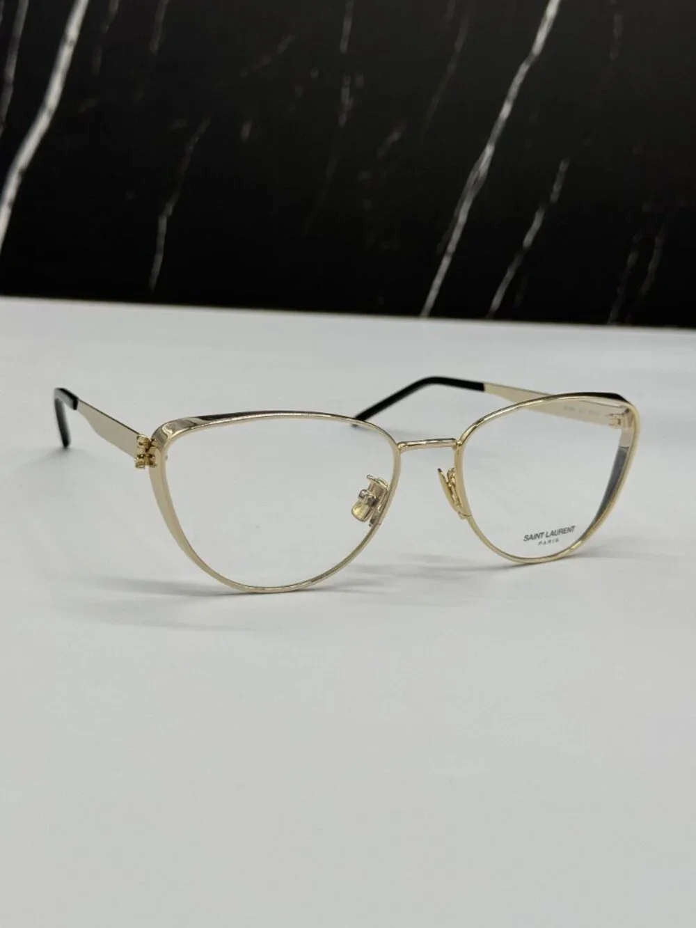 NEW SAINT LAURENT SLM92 004 EYEGLASSES WOMEN CAT EYE GOLD EYEWEAR SLM 92